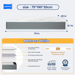 COSOVA Classic Hybrid Mattress-Drift